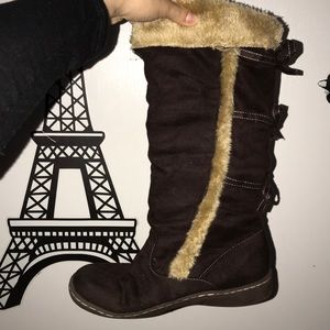 Brown boots with bows💕 NEW NEVER WORN no tags